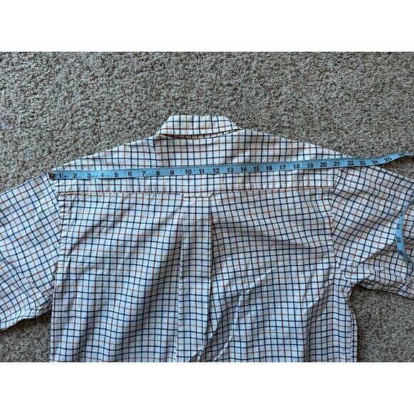 Orvis Men's button up short sleeve shirt; size men's Large; 100% cotton; - Picture 6 of 8